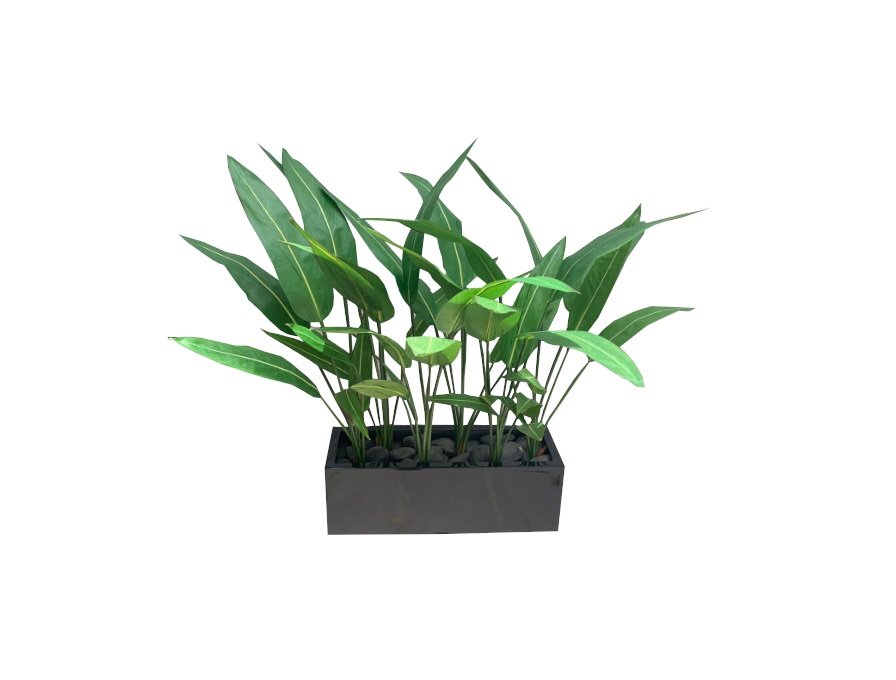 Artificial Skybird Plant in Planter – 65cm Display Tall artificial Skybird plant in modern black planter 65cm height
